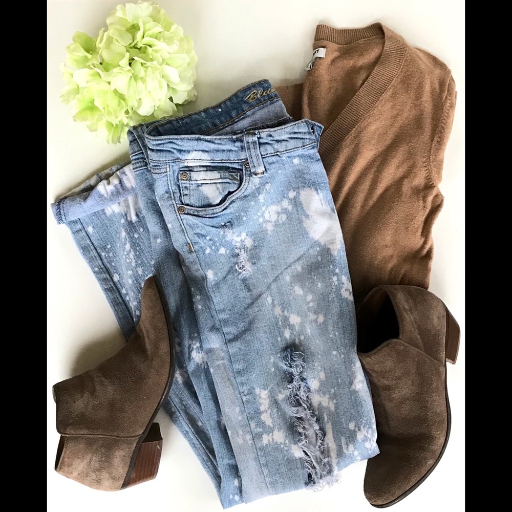 Acid washed ripped jeans (Blue Asphalt) 🔥